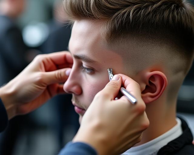 Precision fade haircut by Dublin barber